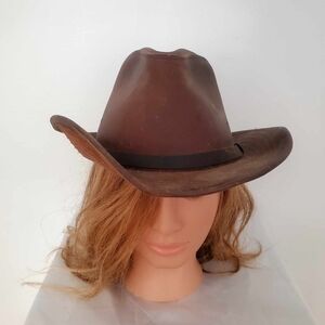 Henschel Full-Grain Leather Walker – Shapeable Brim with Black Band